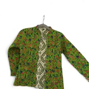 The Blue Door Vibrant Green Floral Jacket